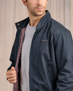 Homme Mise Au Green Blouson en coton bleu marine