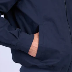 Homme Mise Au Green Blouson en coton bleu marine