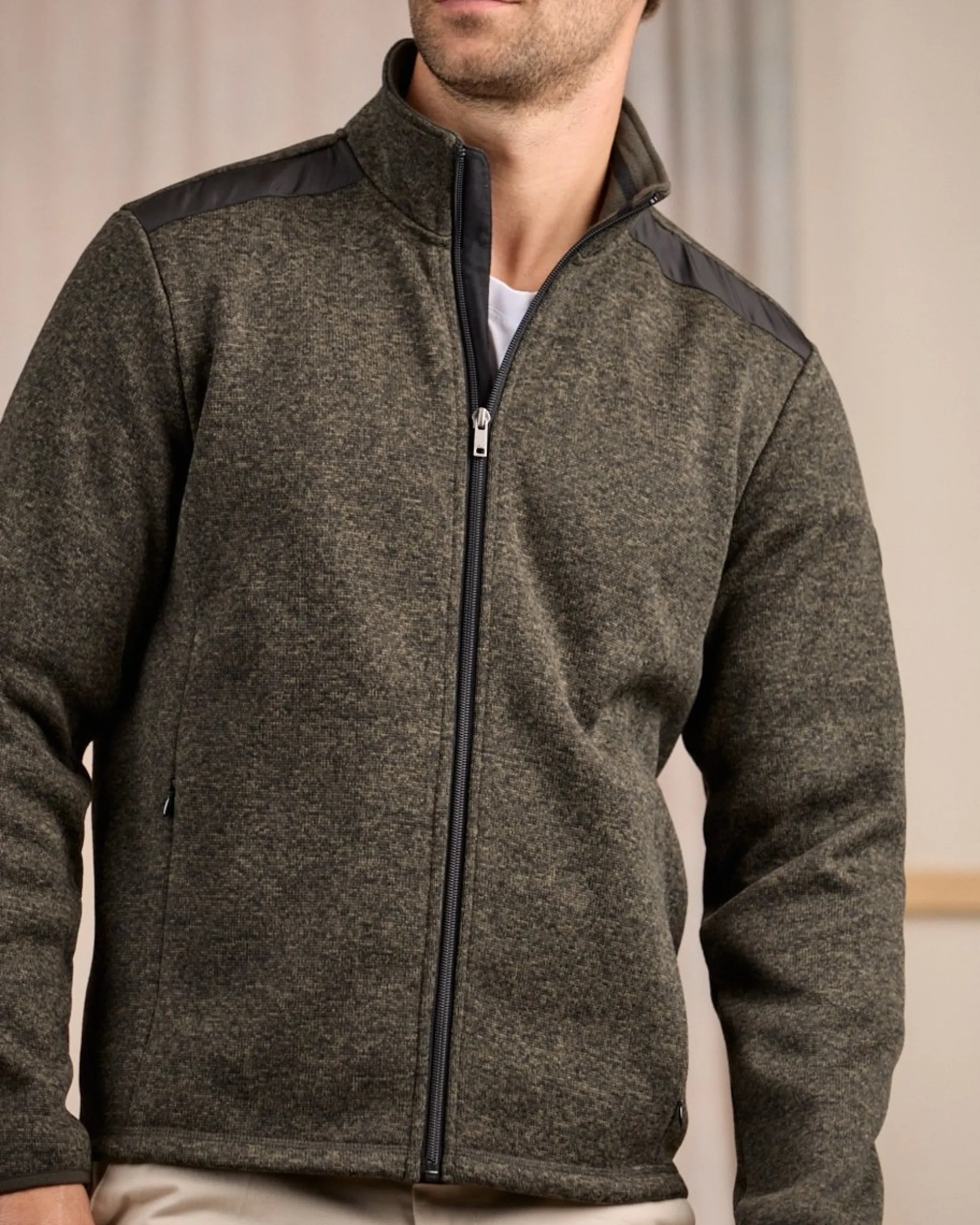 Homme Mise Au Green Blouson Polaire détail épaule