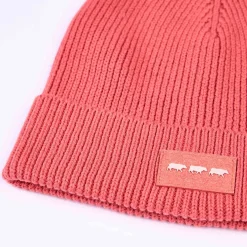 Homme Mise Au Green Bonnet en tricot rose clair