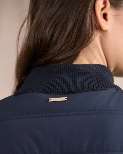 Femme Mise Au Green Cardigan bi-matière bleu marine