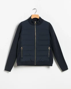 Femme Mise Au Green Cardigan bi-matière bleu marine