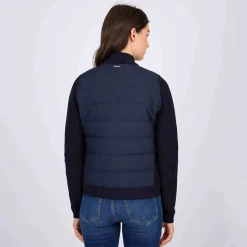 Femme Mise Au Green Cardigan bi-matière bleu marine
