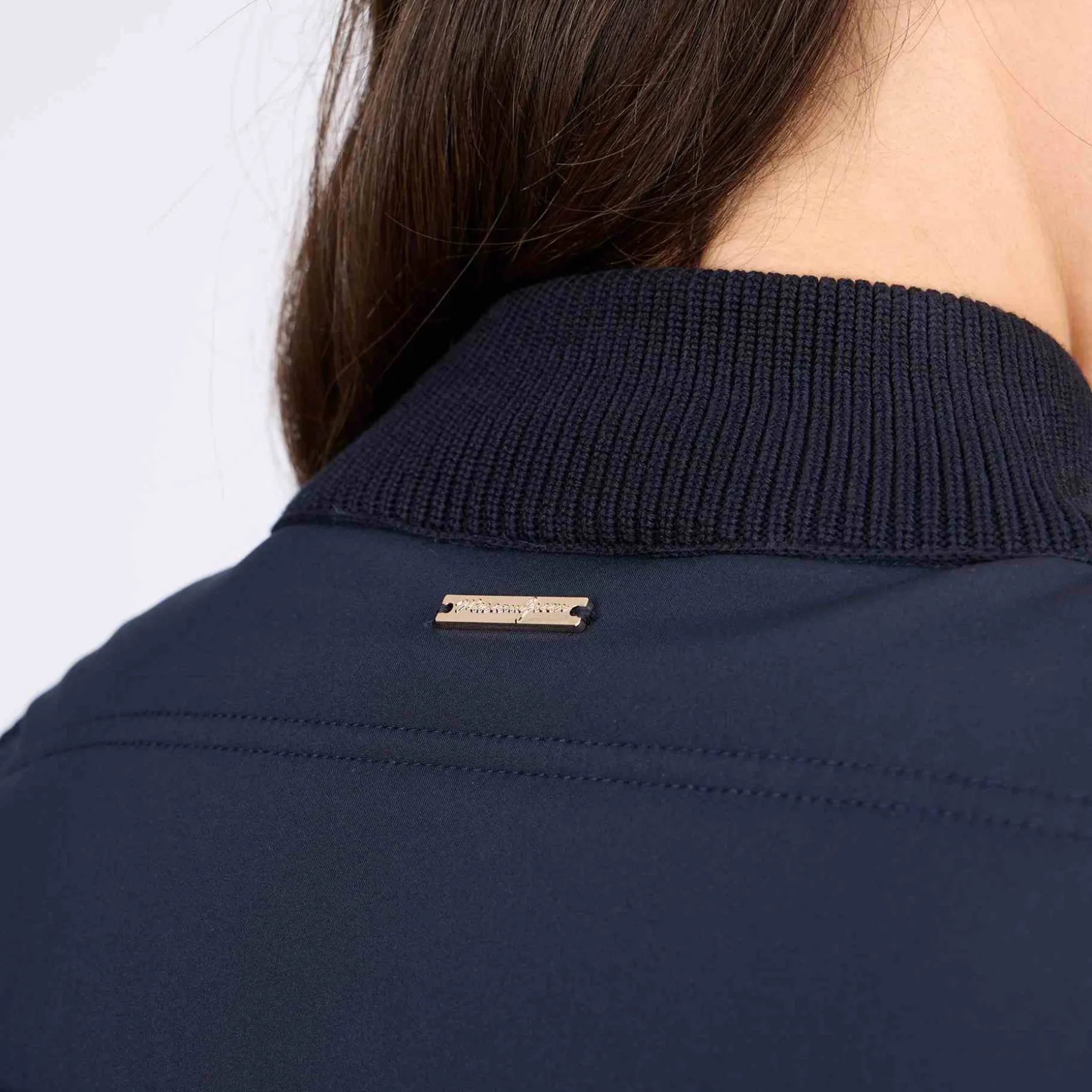 Femme Mise Au Green Cardigan bi-matière bleu marine