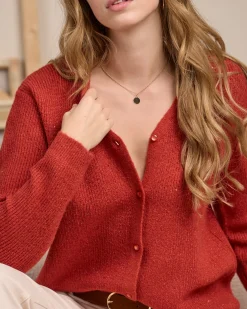 Femme Mise Au Green Cardigan détail lurex