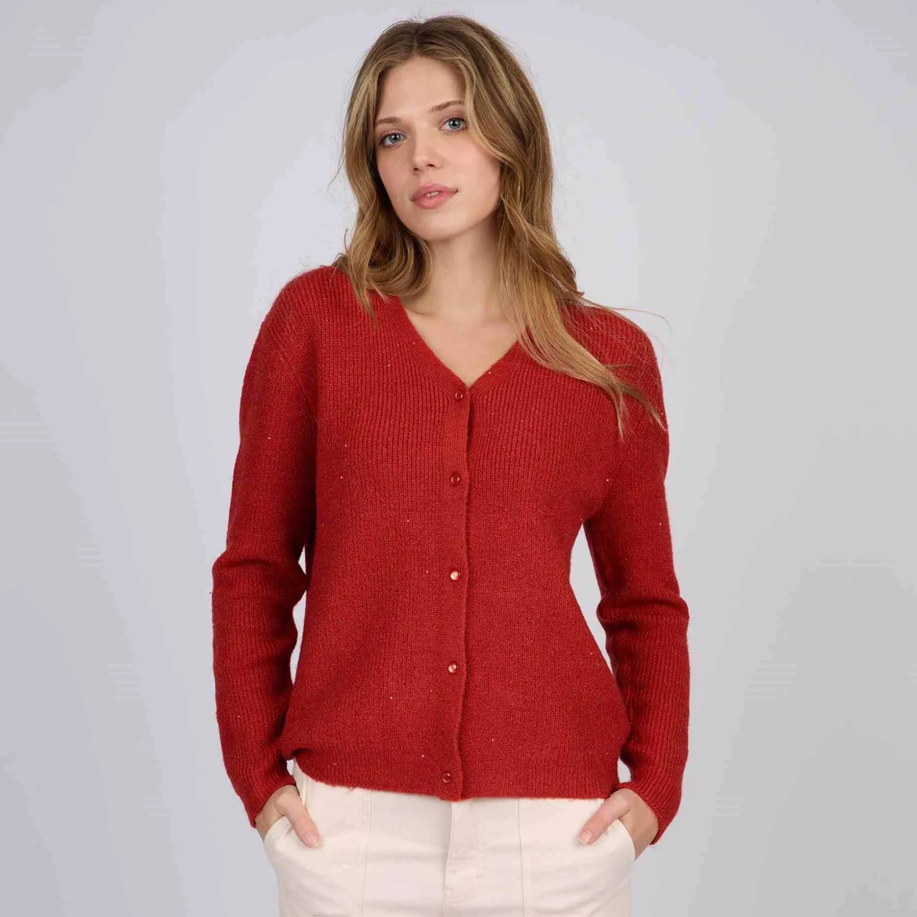 Femme Mise Au Green Cardigan détail lurex