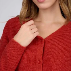 Femme Mise Au Green Cardigan détail lurex