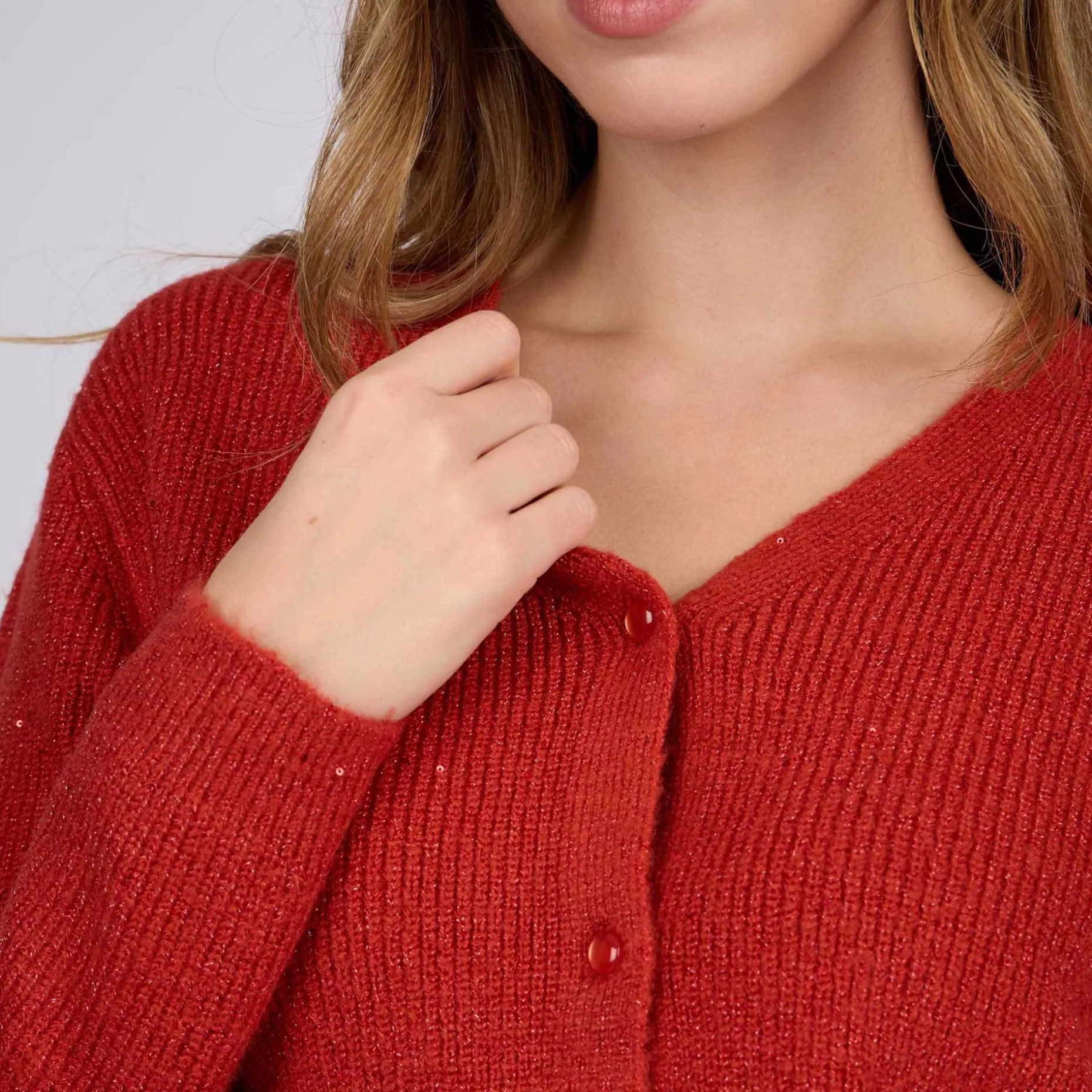 Femme Mise Au Green Cardigan détail lurex