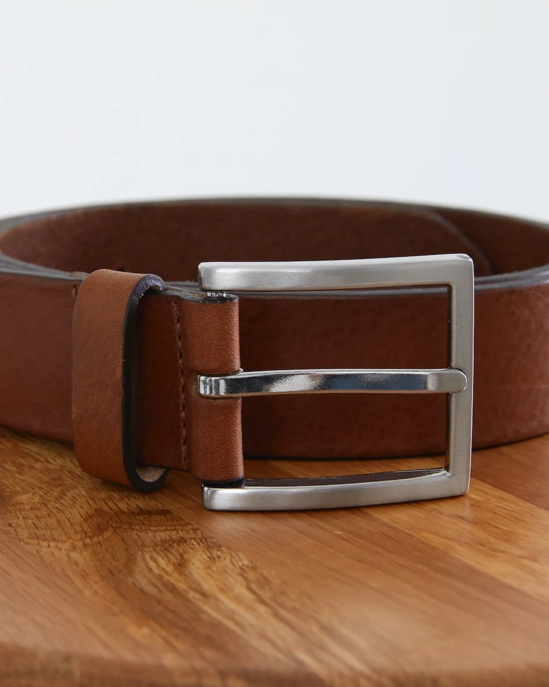Homme Mise Au Green Ceinture à boucle unie en cuir