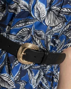 Femme Mise Au Green Ceinture signature avec boucle travaillée