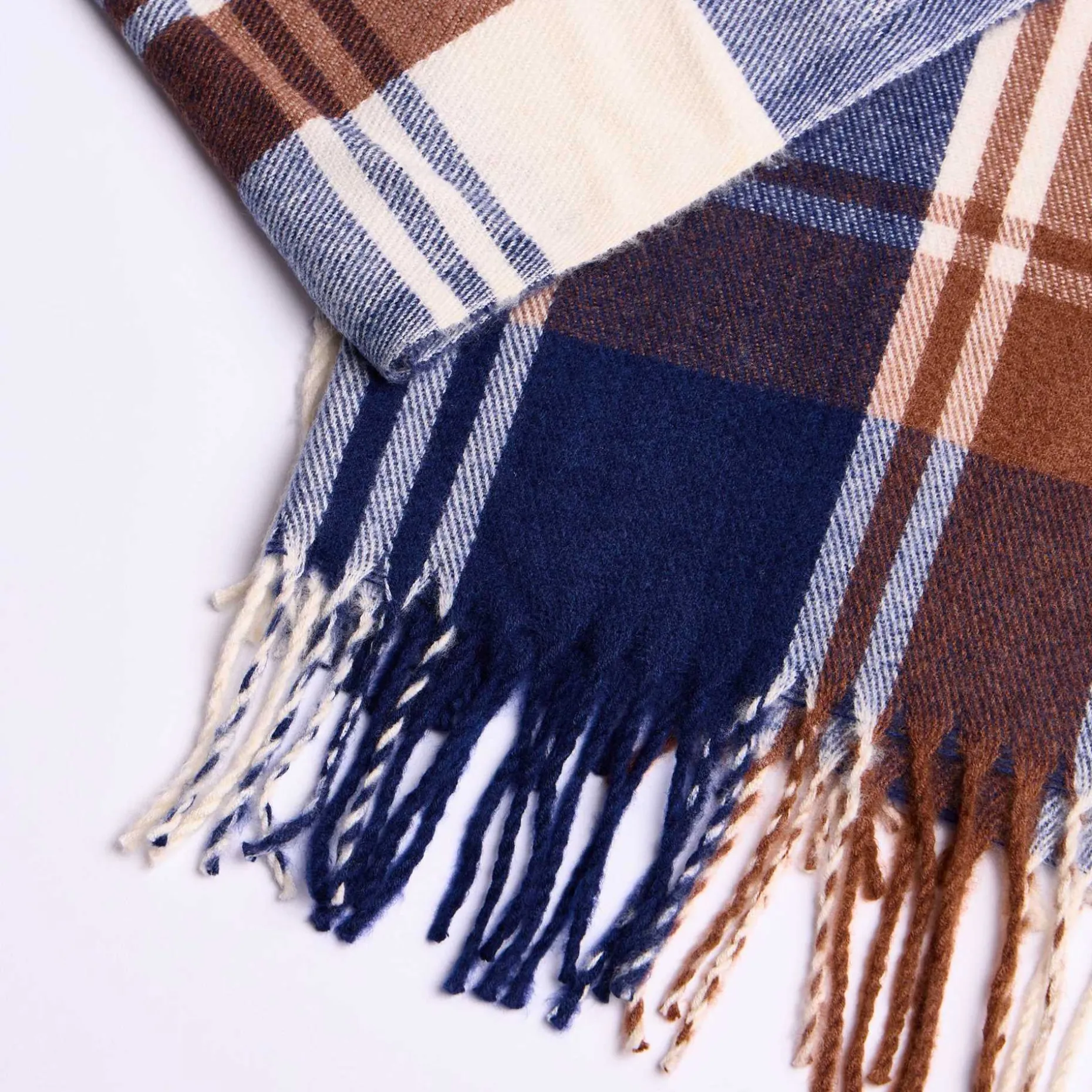 Homme Mise Au Green Écharpe à carreaux carreaux marine