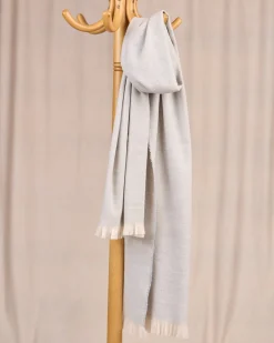 Homme Mise Au Green Écharpe à motif chevron gris moyen