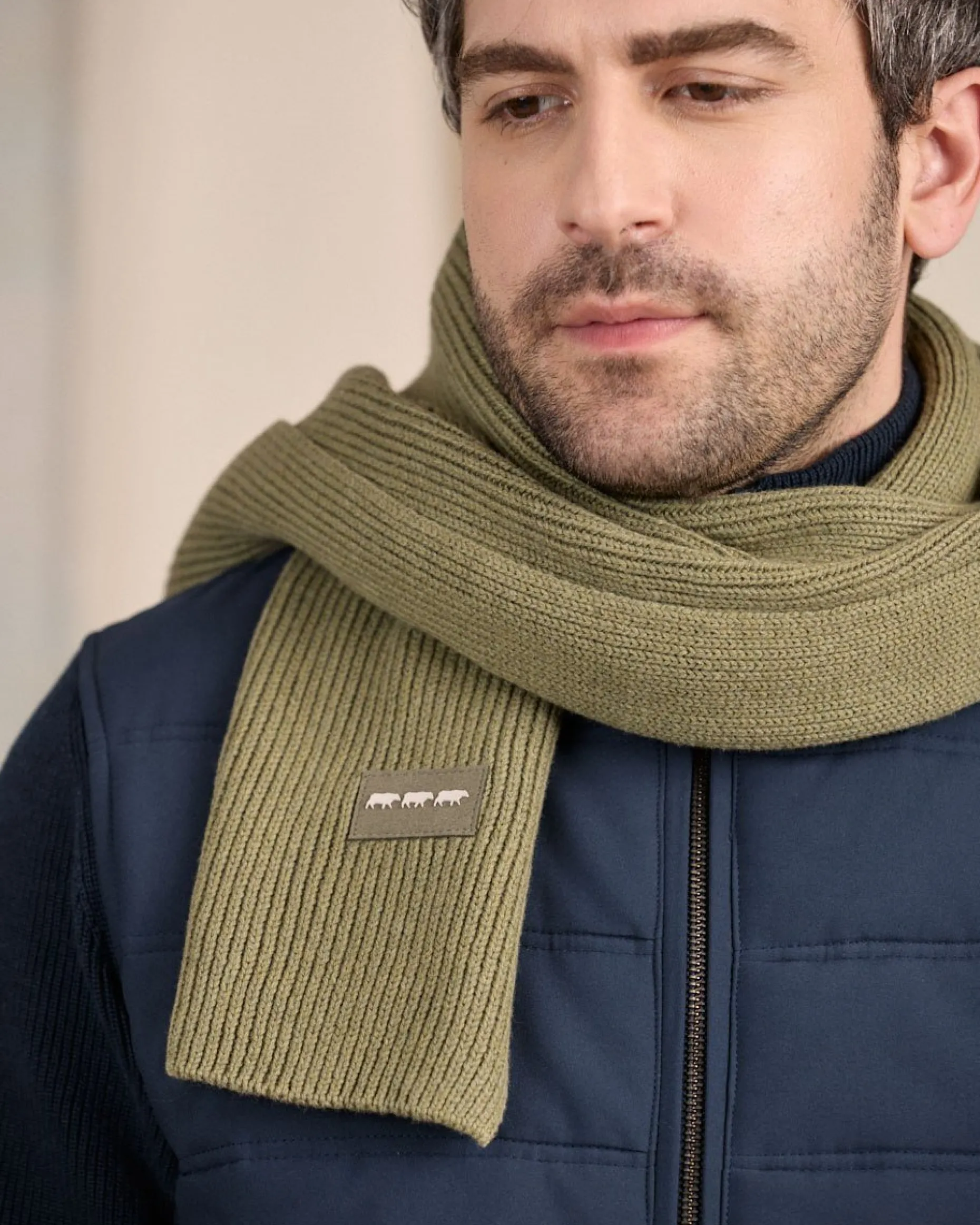 Homme Mise Au Green Écharpe unie en tricot