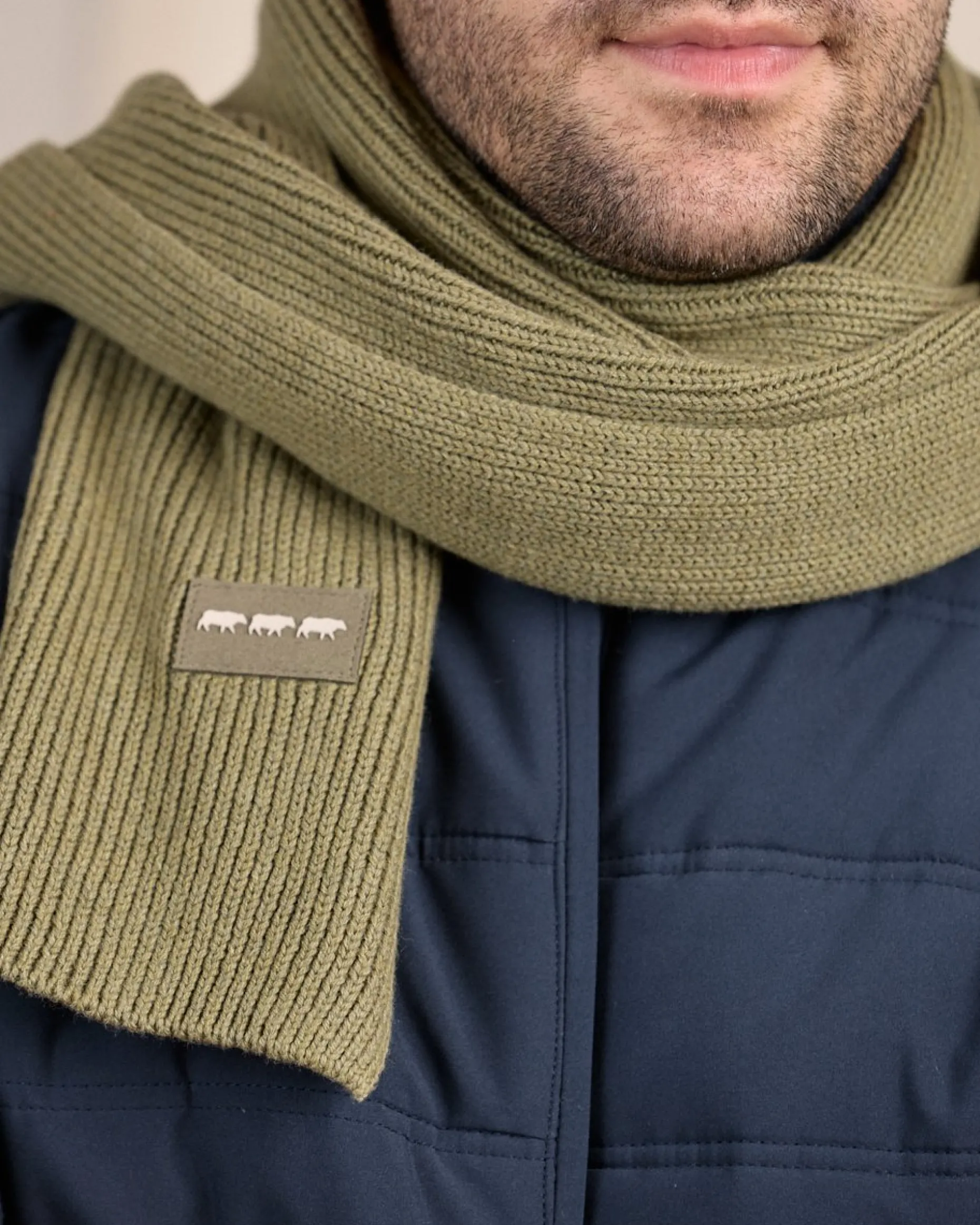 Homme Mise Au Green Écharpe unie en tricot