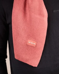 Homme Mise Au Green Écharpe unie en tricot rose clair