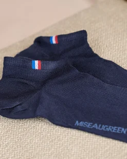 Homme Mise Au Green Chaussettes courtes invisibles unies bleu marine