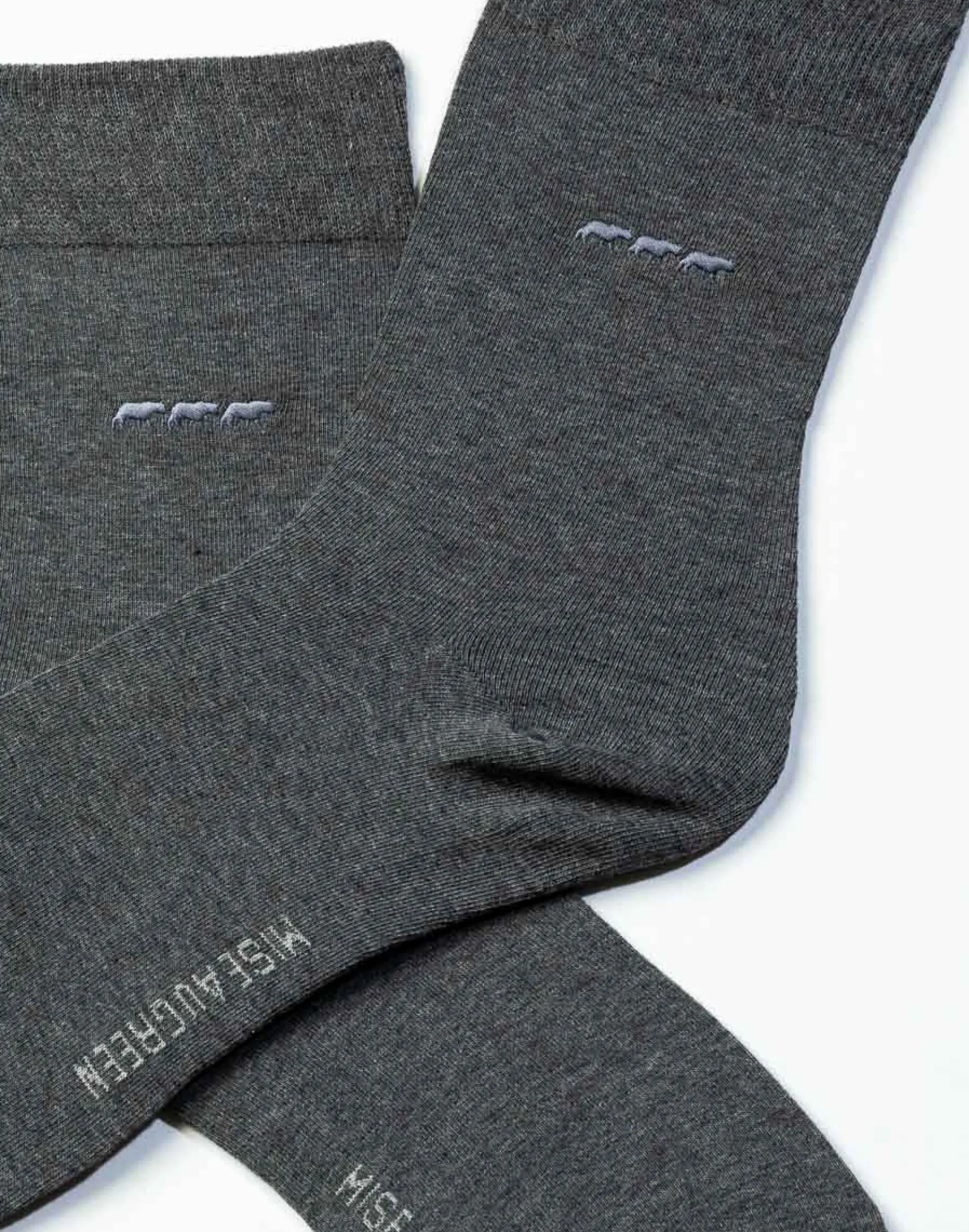 Homme Mise Au Green Chaussettes unies broderie 3 vaches