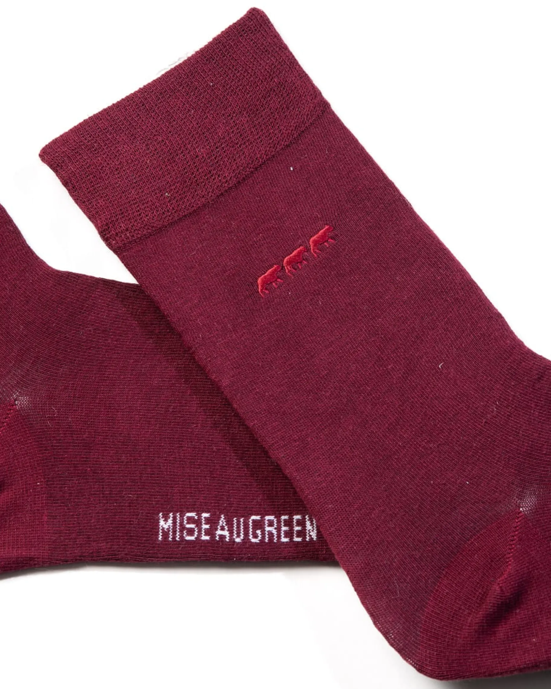 Homme Mise Au Green Chaussettes unies broderie 3 vaches