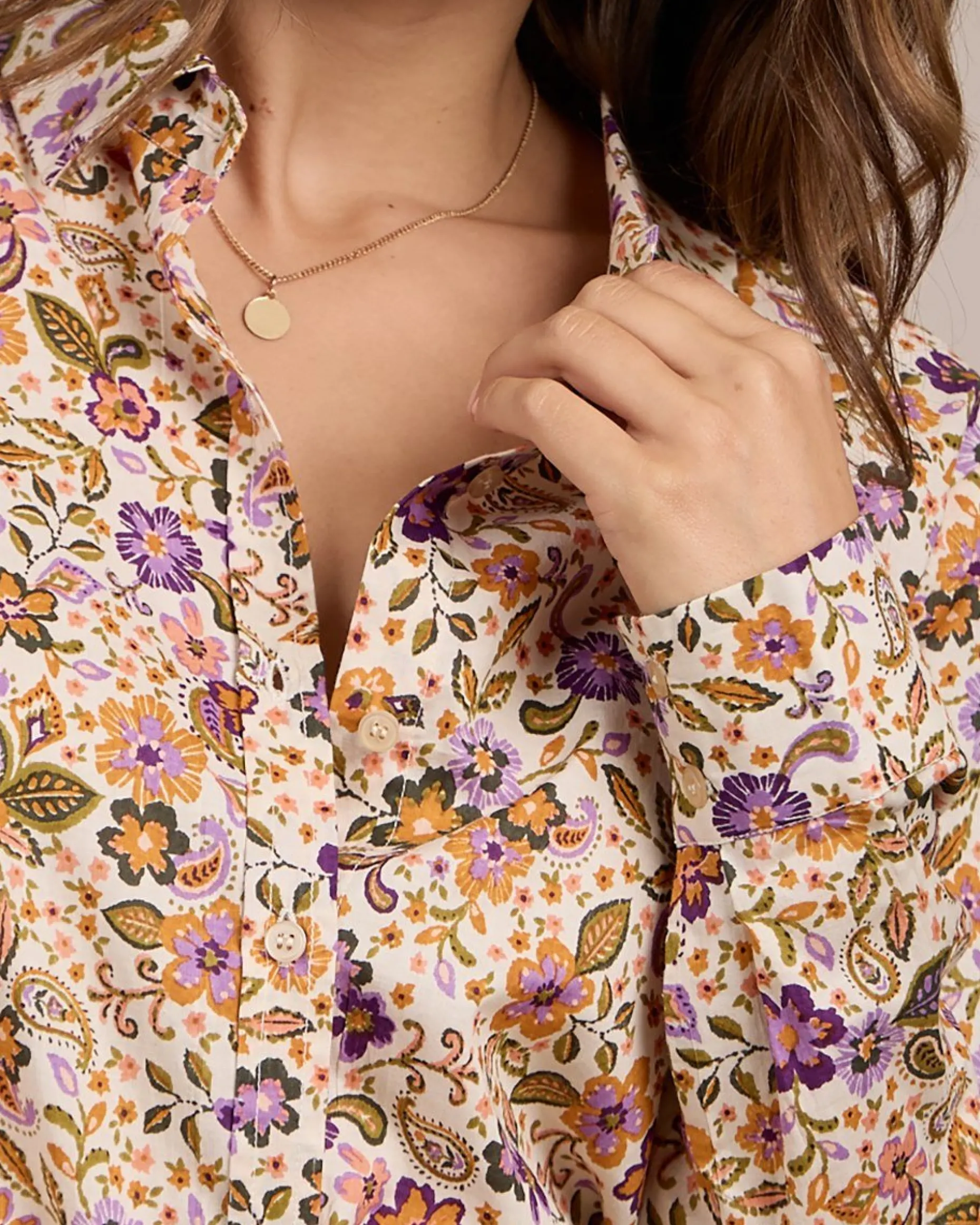 Femme Mise Au Green Chemise à imprimé floral