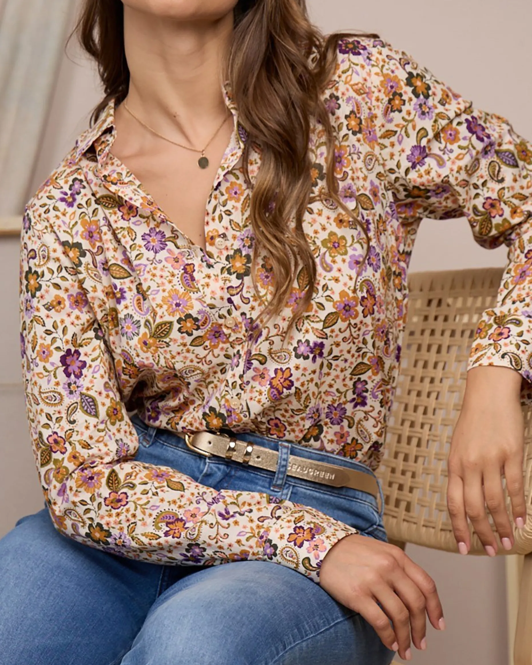 Femme Mise Au Green Chemise à imprimé floral