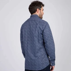 Homme Mise Au Green Chemise à imprimé floral bleu marine