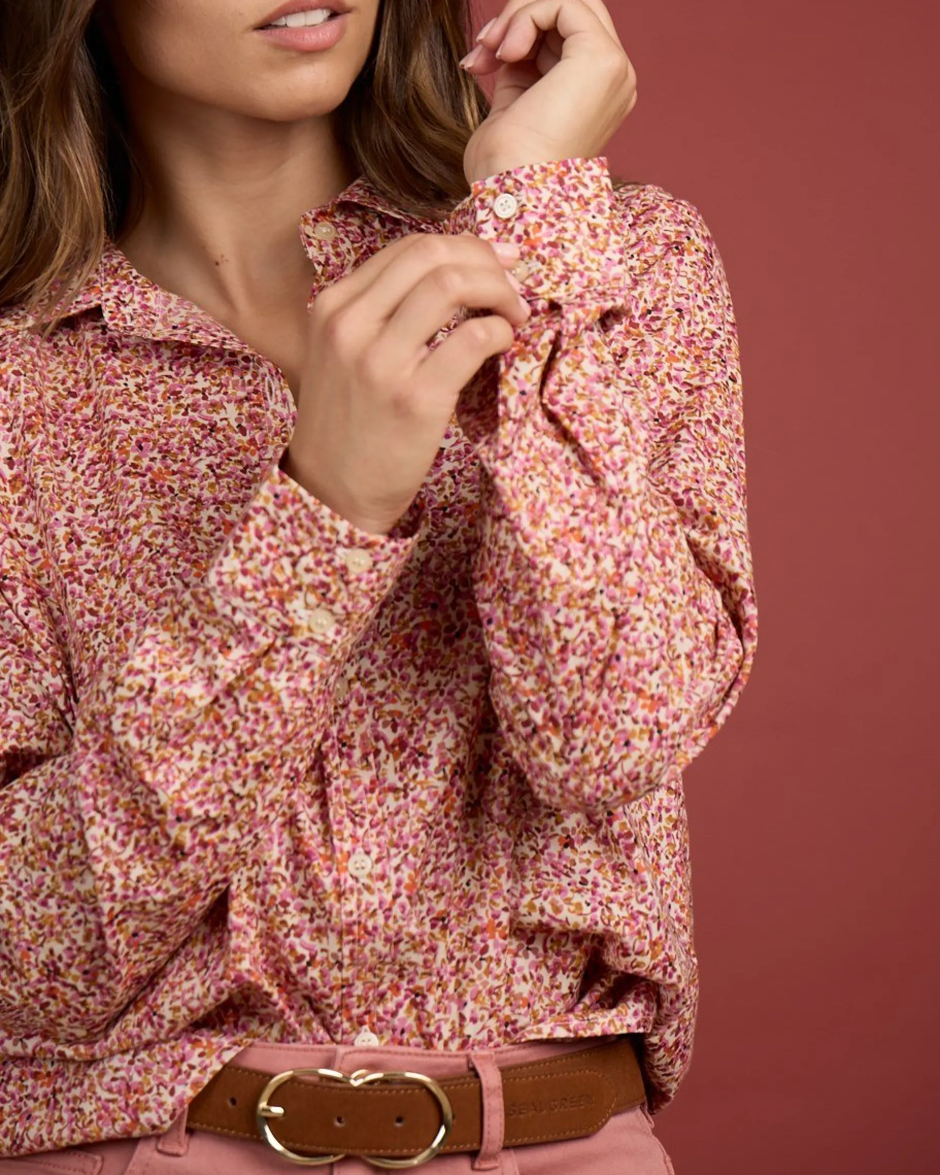 Femme Mise Au Green Chemise à imprimé floral