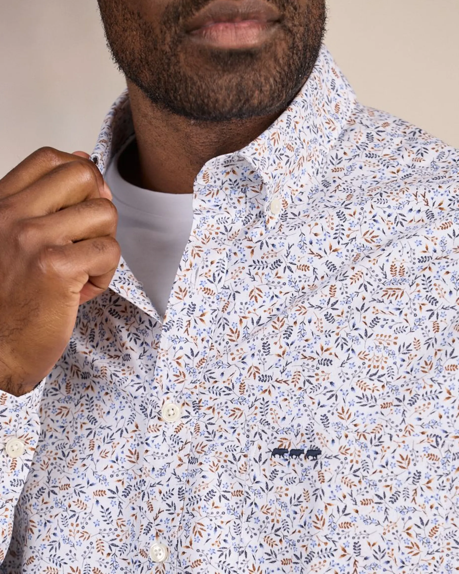 Homme Mise Au Green Chemise à imprimé végétal