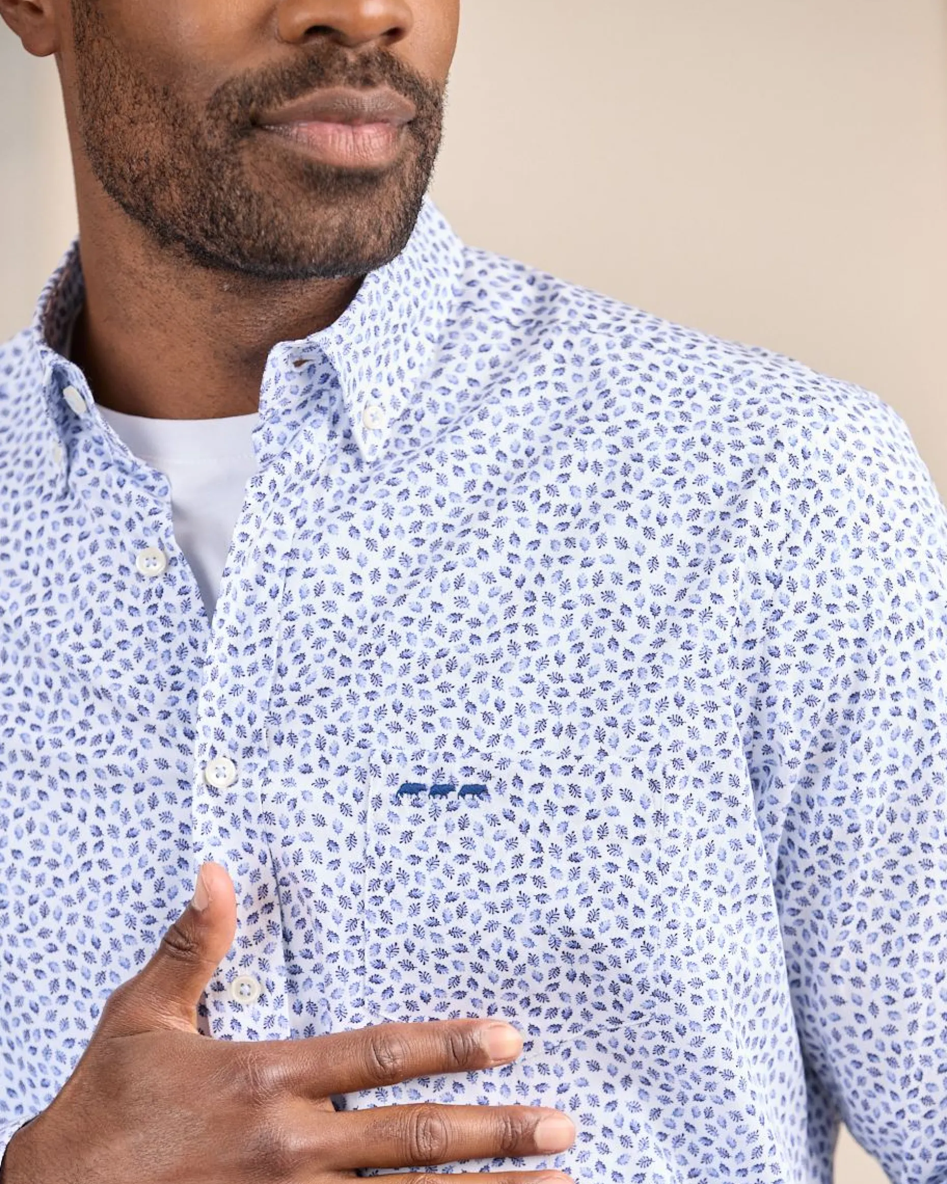 Homme Mise Au Green Chemise à micro motifs