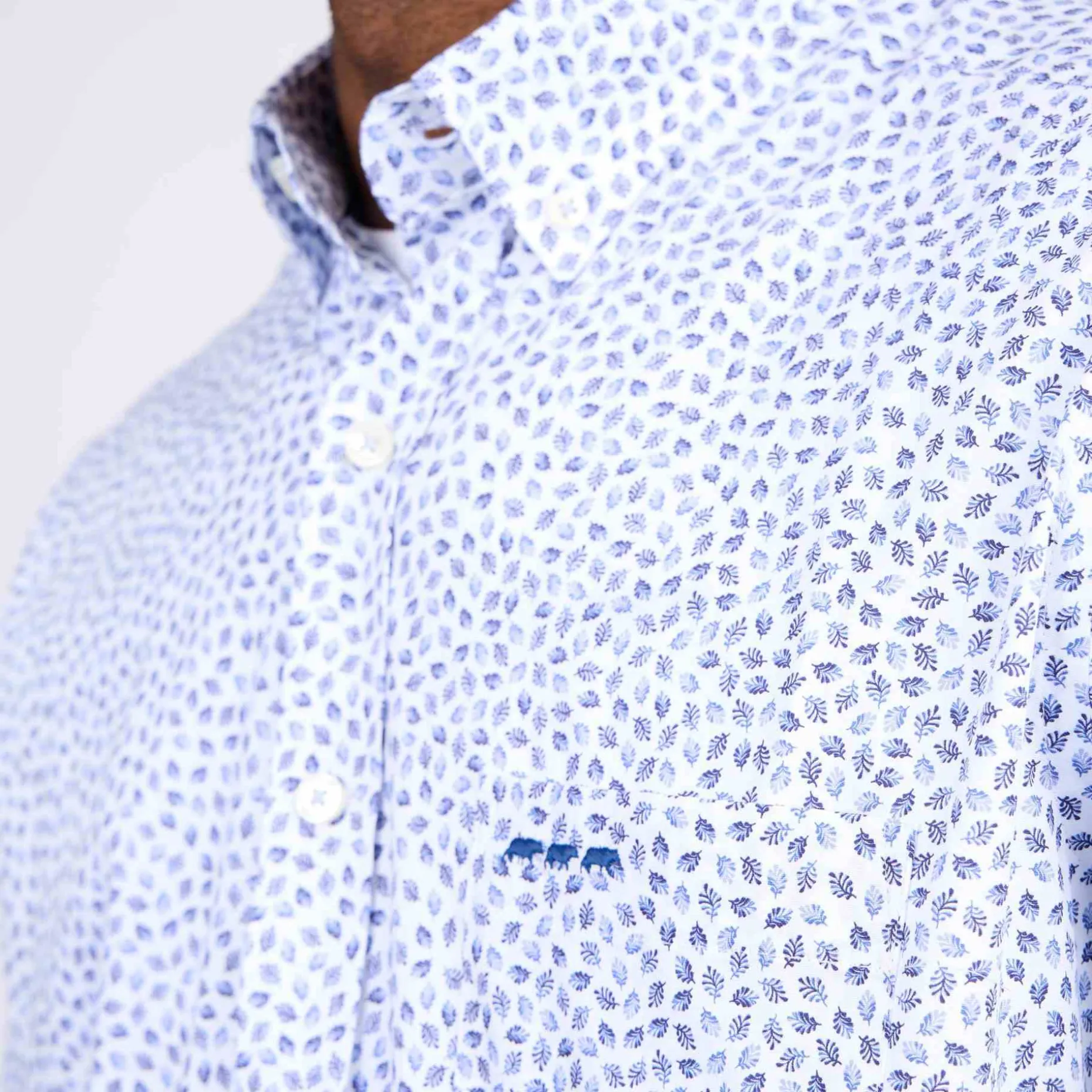 Homme Mise Au Green Chemise à micro motifs