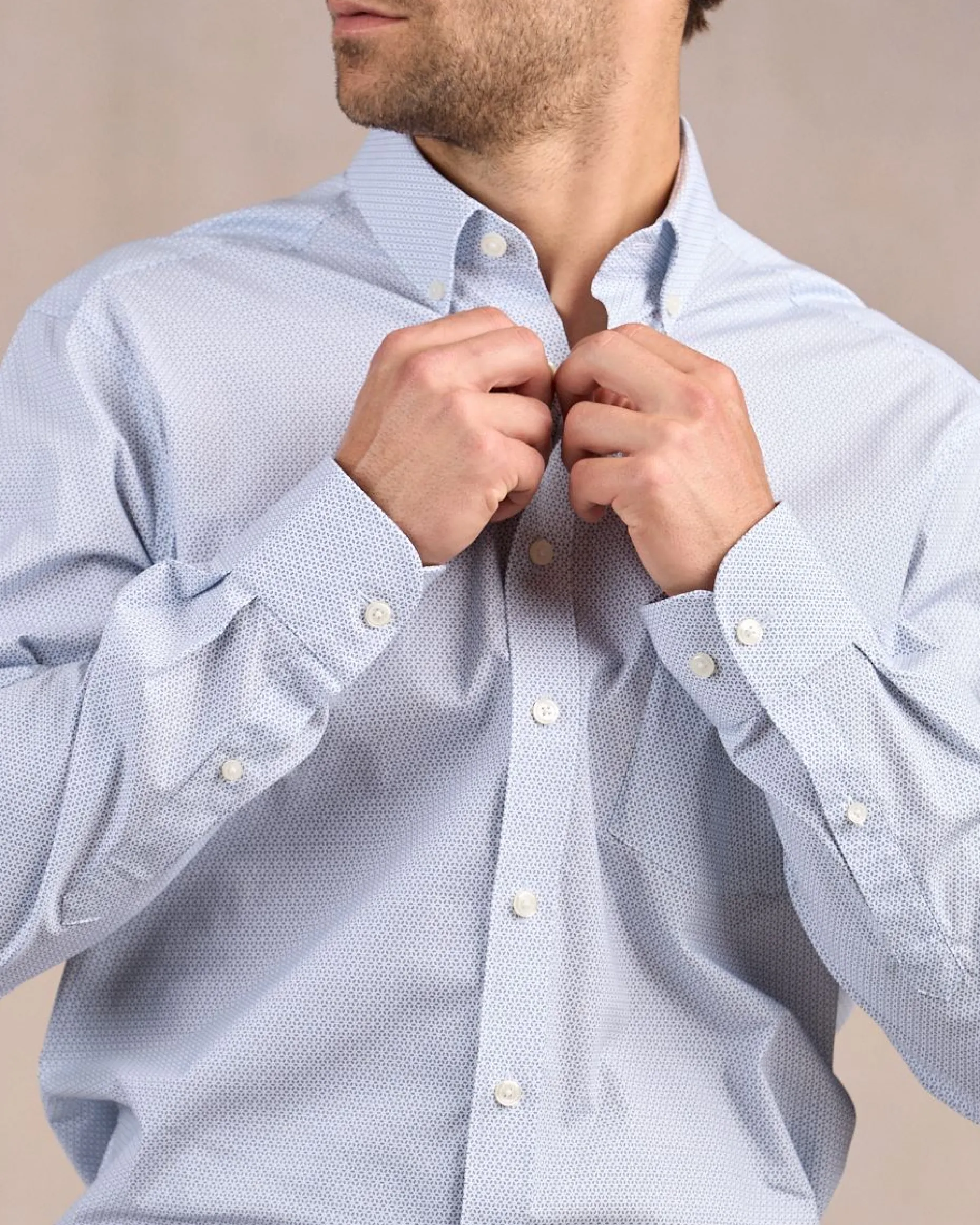 Homme Mise Au Green Chemise à micro motifs