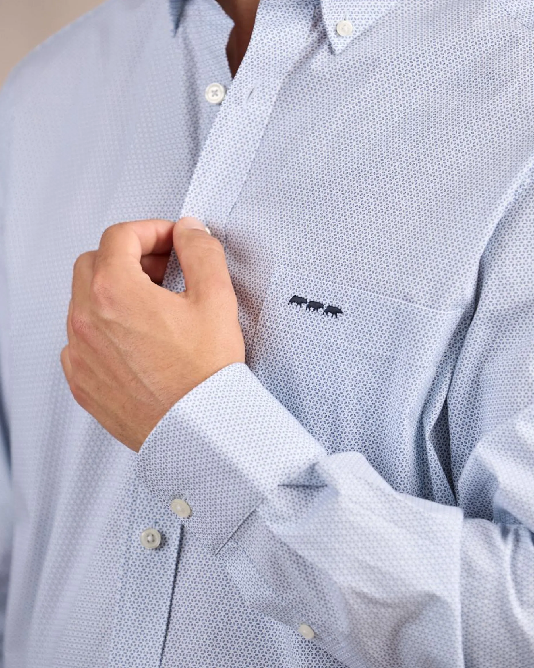 Homme Mise Au Green Chemise à micro motifs