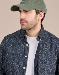 Homme Mise Au Green Chemise Cactus bleu marine