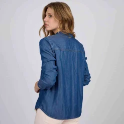 Femme Mise Au Green Chemise façon denim mid blue