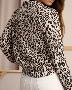 Femme Mise Au Green Chemise imprimé léopard