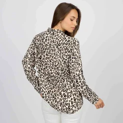 Femme Mise Au Green Chemise imprimé léopard