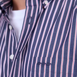 Homme Mise Au Green Chemise manches longues bleu marine