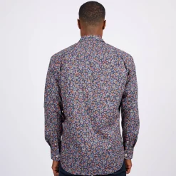 Homme Mise Au Green Chemise manches longues bleu marine