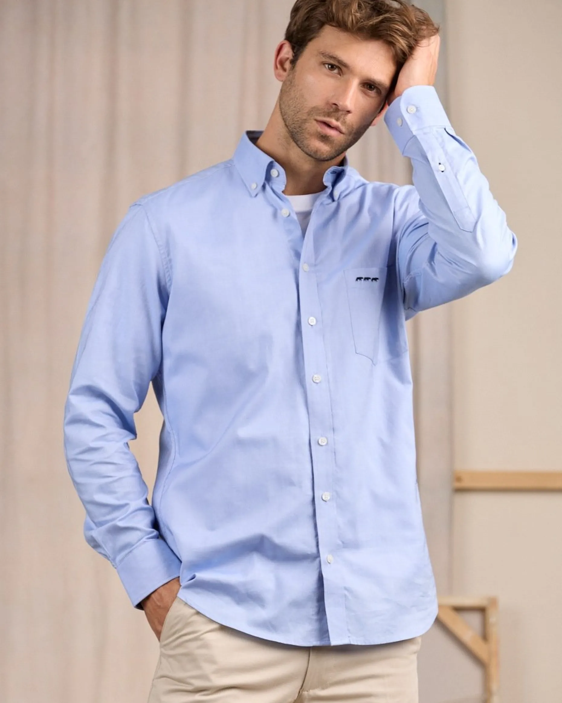 Homme Mise Au Green Chemise unie