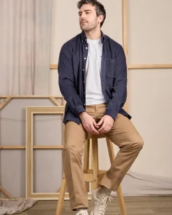 Homme Mise Au Green Chemise velours bleu marine