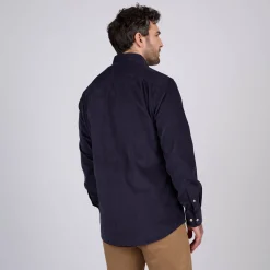 Homme Mise Au Green Chemise velours bleu marine