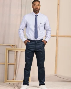 Homme Mise Au Green Chino ville bleu marine