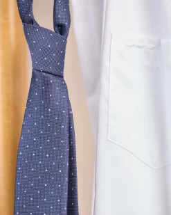 Homme Mise Au Green Cravate à pois bleu marine