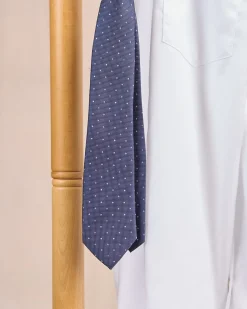 Homme Mise Au Green Cravate à pois bleu marine