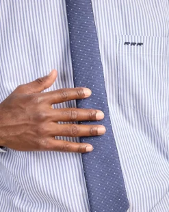 Homme Mise Au Green Cravate à pois bleu marine