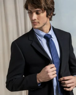 Homme Mise Au Green Cravate à rayures bleu marine