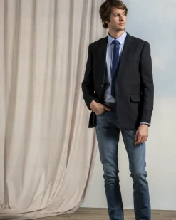 Homme Mise Au Green Cravate à rayures bleu marine