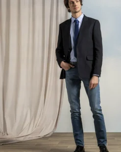 Homme Mise Au Green Cravate à rayures bleu marine