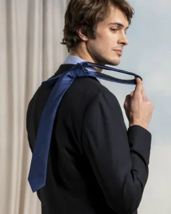 Homme Mise Au Green Cravate à rayures bleu marine