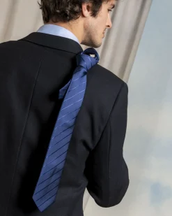 Homme Mise Au Green Cravate à rayures bleu marine