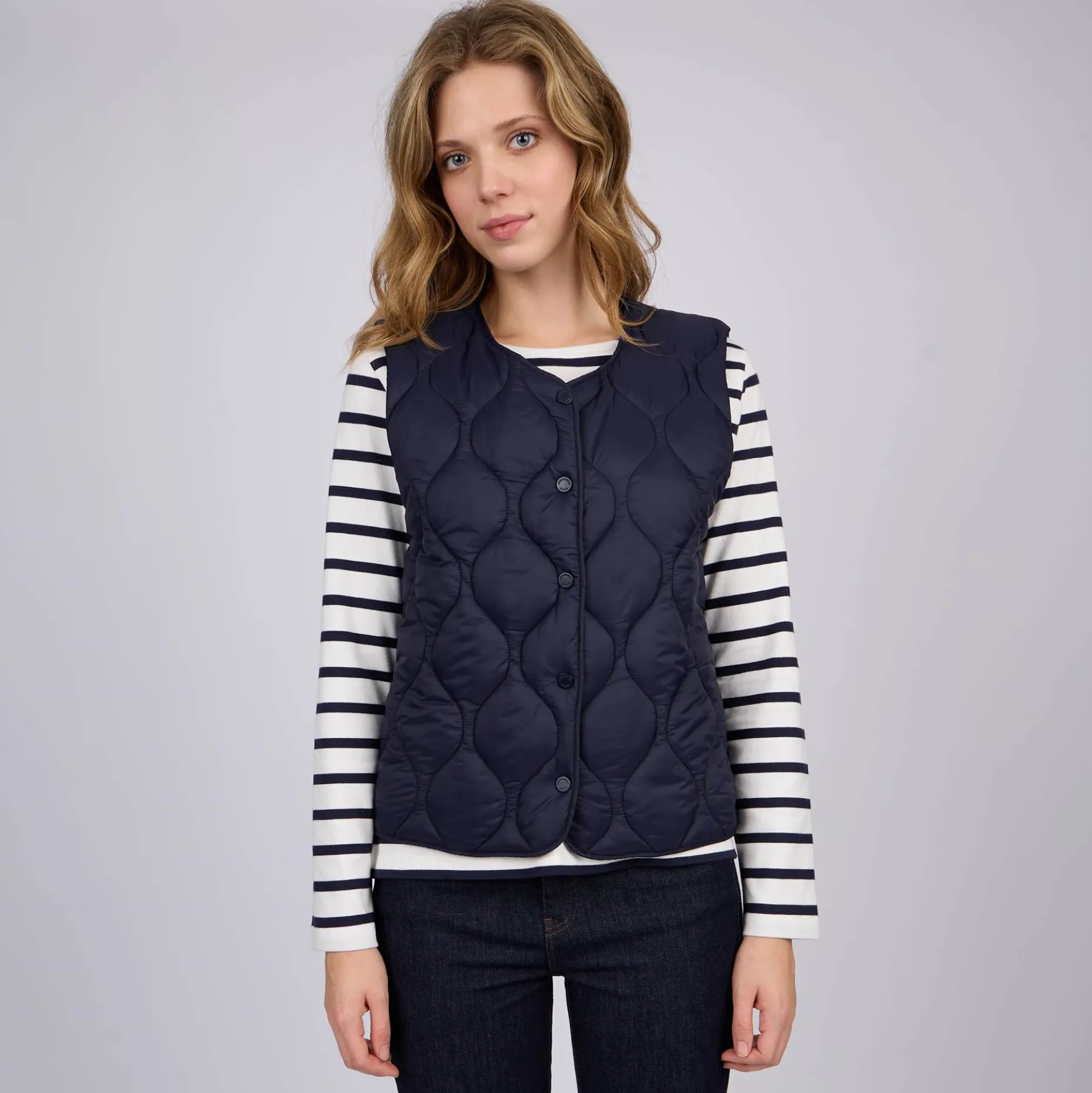 Femme Mise Au Green Doudoune Cheryl bleu marine